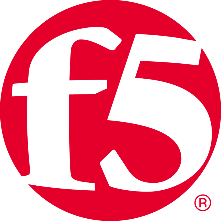 Red and white logo for f5.com, a sponsor of Space Apps Seattle